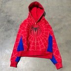 Sweat à Capuche Zippé Motif Araignée Style Y2K Harajuku